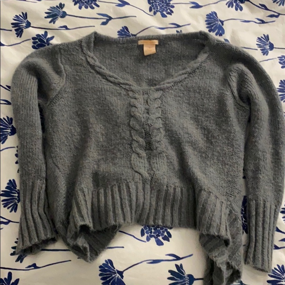 Cropped Grey Sweater